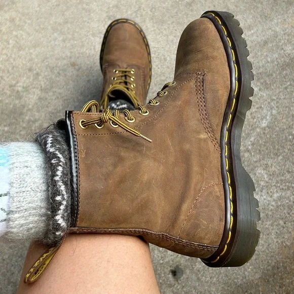 Vintage Dr Martens 1460 Boots 8 Eye Brown 6 UK 8 US Y2K - Picture 8 of 10